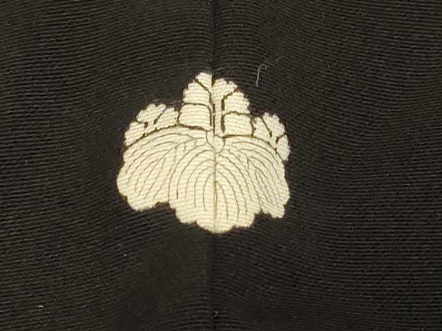 平和屋着物＃羽織　寿光織　遠山文　黒地　金銀糸　正絹　逸品　CABD1299in