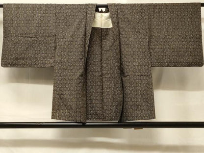 平和屋着物∞本場大島紬　羽織　龍郷絣　秋名バラ柄　正絹　逸品　CABD1304in