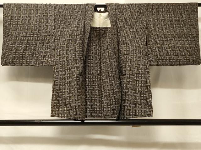 平和屋着物∞本場大島紬　羽織　龍郷絣　秋名バラ柄　正絹　逸品　CABD1304in