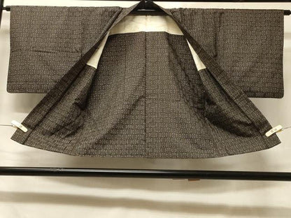 平和屋着物∞本場大島紬　羽織　龍郷絣　秋名バラ柄　正絹　逸品　CABD1304in
