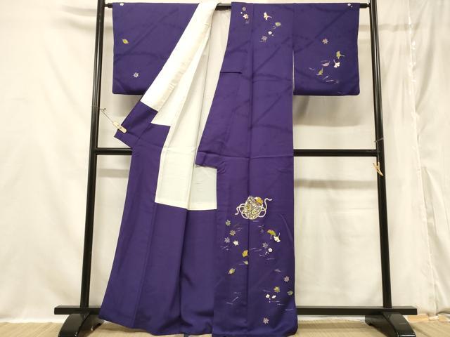 平和屋着物■訪問着 秋草籠文 金彩 正絹 逸品 CABD1311in