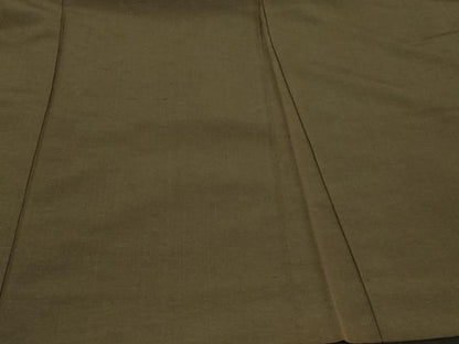 平和屋着物＃男性　長羽織　紬地　藍媚茶色　正絹　逸品　CABD1341in