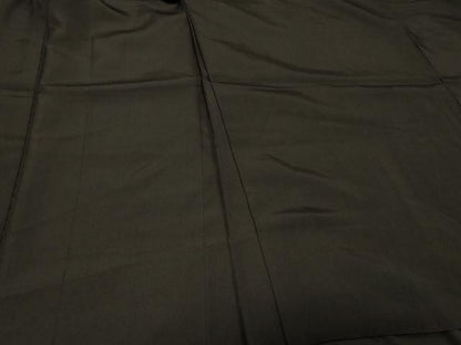 平和屋着物＃男性　長羽織　黒紋付き　単衣　正絹　逸品　CABD1350in