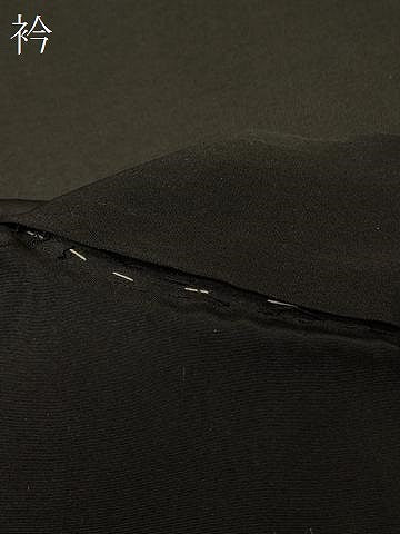 平和屋着物＃男性　長羽織　黒紋付き　単衣　正絹　逸品　CABD1350in