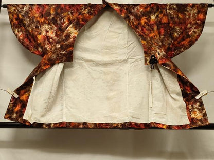 平和屋着物＃和装コート　霞花文　暈し染め　正絹　逸品　CABD1354in