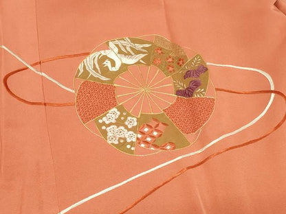 平和屋着物＃中国三大刺繍 総相良刺繍 道行コート 鳳凰花文 金糸 正絹 逸品 CABD1394in