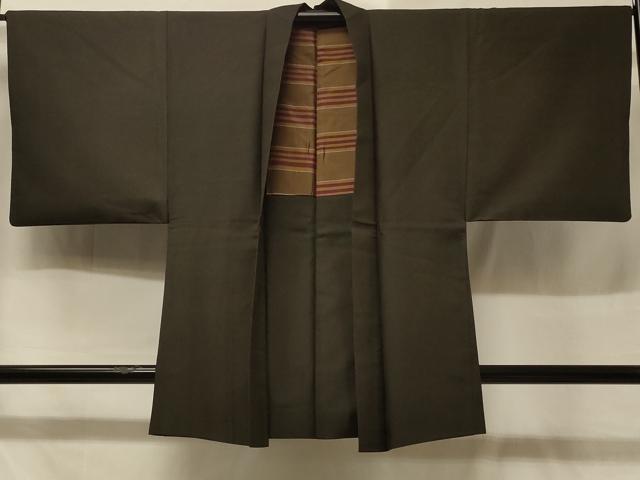 平和屋着物＃男性　羽織　格子柄　正絹　逸品　CABD1408in