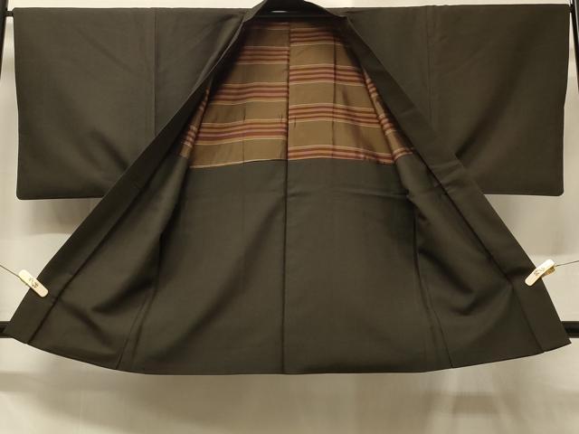 平和屋着物＃男性　羽織　格子柄　正絹　逸品　CABD1408in