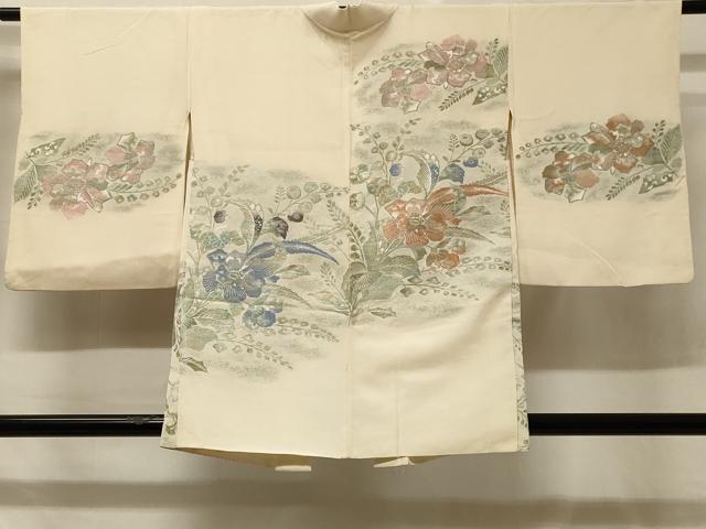 平和屋着物＃羽織 寿光織 草花文 金銀糸 正絹 逸品 CABD1409in