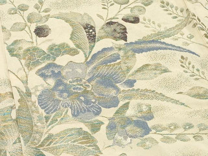 平和屋着物＃羽織 寿光織 草花文 金銀糸 正絹 逸品 CABD1409in