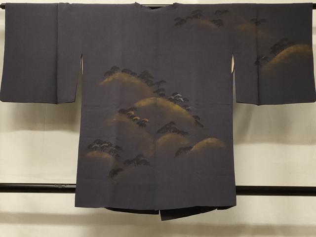 平和屋着物＃道行コート　刺繍　遠山枝松文　暈し染め　金彩　正絹　逸品　CABD1427in