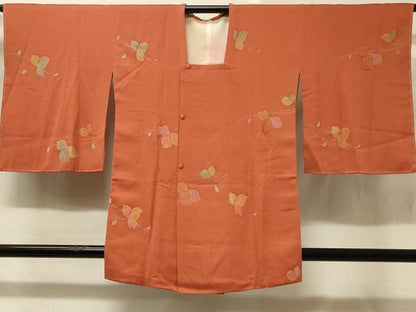 平和屋着物＃道行コート 地紋起こし 枝葉文 金彩 正絹 逸品 未使用 CABD1428in