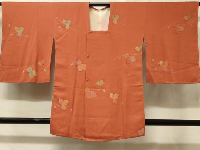 平和屋着物＃道行コート 地紋起こし 枝葉文 金彩 正絹 逸品 未使用 CABD1428in