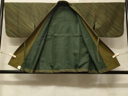 平和屋着物＃道中着　斜線文　暈し染め　洗える着物　CABD1477in