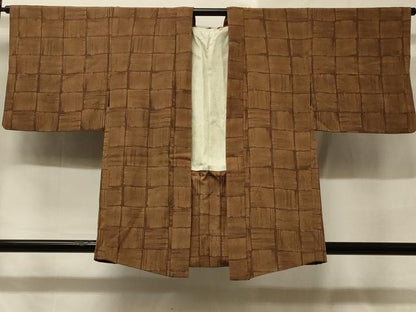 平和屋着物＃羽織 格子柄 正絹 逸品 CABD1491in