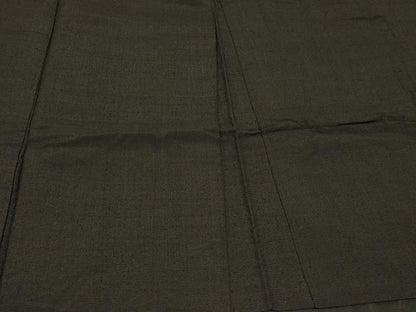 平和屋着物＃男性 長羽織 紬地 黒地 正絹 逸品 CABD1499in