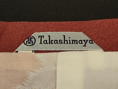 平和屋着物＃道行コート 地紋起こし 色紙舞蝶地紋 金彩 高島屋扱い 正絹 逸品 CABD1502in