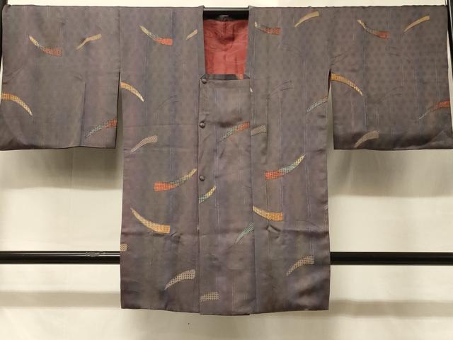 平和屋着物＃道行コート　幾何学文様　暈し染め　さが美扱い　正絹　逸品　CABD1521in