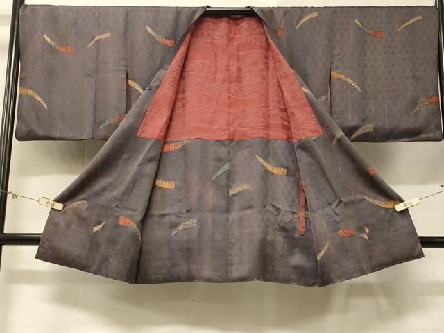 平和屋着物＃道行コート　幾何学文様　暈し染め　さが美扱い　正絹　逸品　CABD1521in