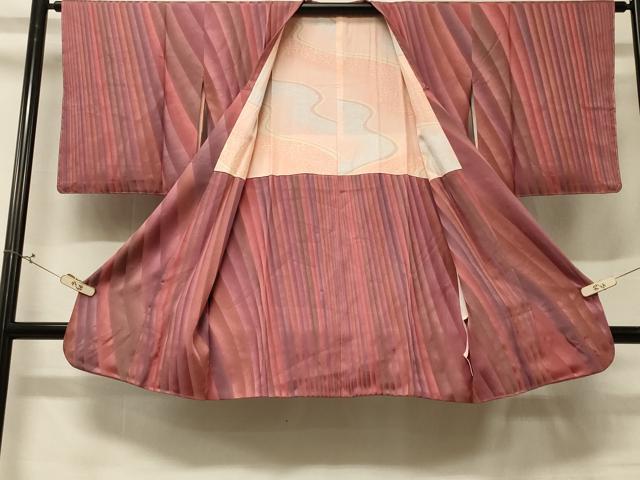 平和屋着物＃道行コート 霞文 暈し染め ロング丈 正絹 逸品 未使用 CABD1529in