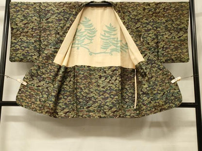 平和屋着物＃道行コート 松づくし 正絹 逸品 CABD1532in
