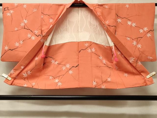 平和屋着物＃羽織 手描き 枝葉文 楓 正絹 逸品 CABD1535in
