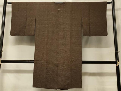 平和屋着物＃道行コート 唐草文 銀糸 ロング丈 正絹 逸品 CABD1559in