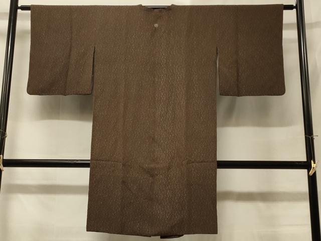 平和屋着物＃道行コート 唐草文 銀糸 ロング丈 正絹 逸品 CABD1559in