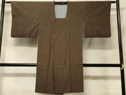 平和屋着物＃道行コート 唐草文 銀糸 ロング丈 正絹 逸品 CABD1559in