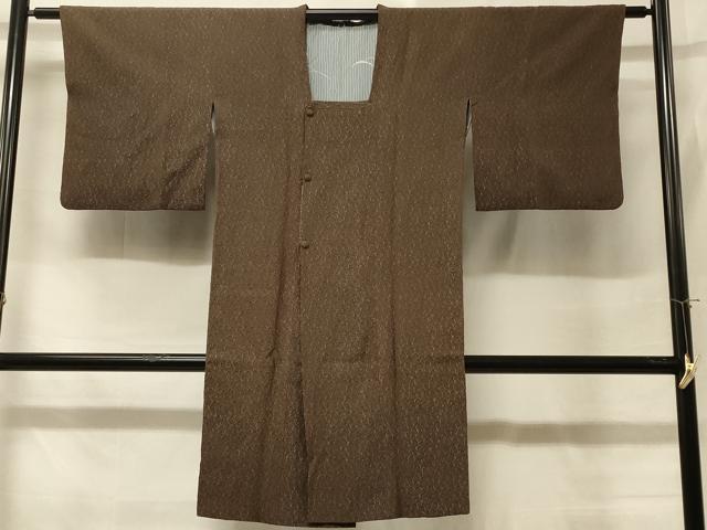 平和屋着物＃道行コート 唐草文 銀糸 ロング丈 正絹 逸品 CABD1559in