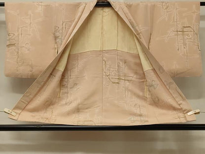 平和屋着物＃羽織　寿光織　幾何学文様　金銀糸　正絹　逸品　CABD1561in