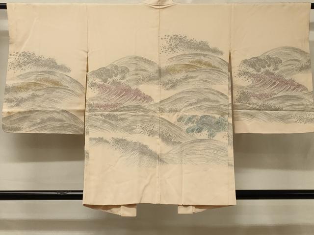 平和屋着物＃羽織　寿光織　立波文　金糸　正絹　逸品　CABD1564in