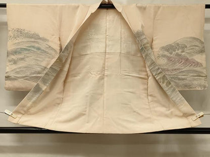 平和屋着物＃羽織　寿光織　立波文　金糸　正絹　逸品　CABD1564in