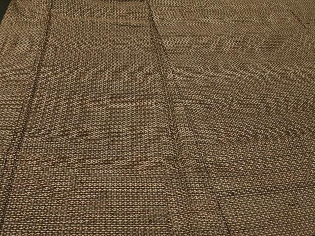 平和屋着物＃男性 本場大島紬 長羽織 横段文 正絹 逸品 CABD1573in