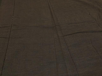 平和屋着物＃男性　長羽織　紬地　黒地　正絹　逸品　CABD1576in