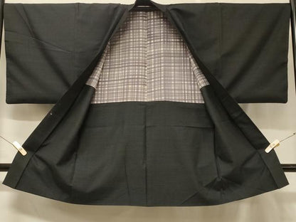 平和屋着物＃男性 本場大島紬 長羽織 80亀甲 総詰め 正絹 逸品 CABD1578in