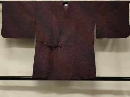 平和屋着物＃道中着　墨流し文様　正絹　逸品　CABD1583in