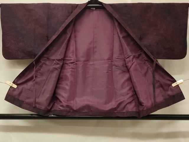 平和屋着物＃道中着　墨流し文様　正絹　逸品　CABD1583in