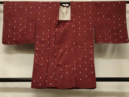 平和屋着物＃道行コート　絞り　花菱地紋　正絹　逸品　未使用　CABD1585in