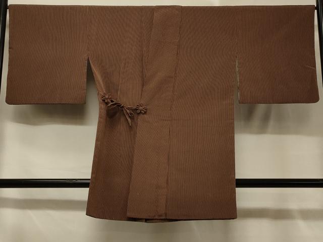 平和屋着物＃道中着 縞 正絹 逸品 CABD1590in