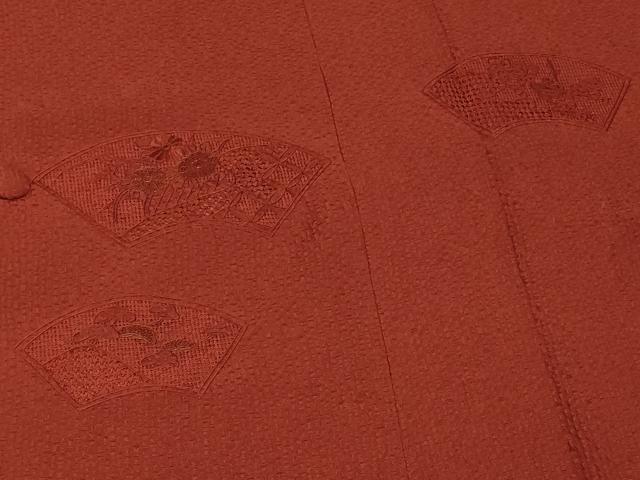 平和屋着物＃中国三大刺繍 スワトウ刺繍 道行コート 地紙草花地紋 金糸 ロング丈 正絹 逸品 CABD1593in