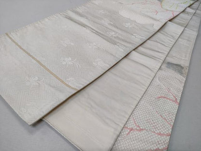 平和屋着物◎六通柄袋帯　桐　金糸　正絹　逸品　CABD1663ha