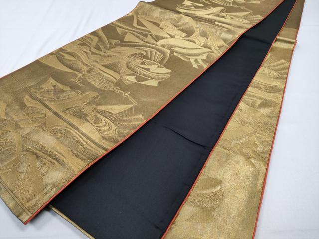 平和屋着物◎六通柄袋帯　十二単　金糸　正絹　逸品　CABD1669ha
