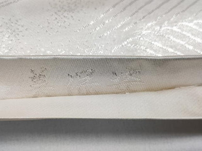 平和屋着物◎六通柄袋帯　美保姿　孔雀羽文　銀糸　正絹　逸品　CABD1672ha