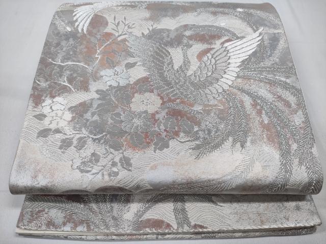 平和屋着物◎六通柄袋帯　彩京錦　鳳凰花文　プラチナ箔二重引　正絹　逸品　CABD1692ha
