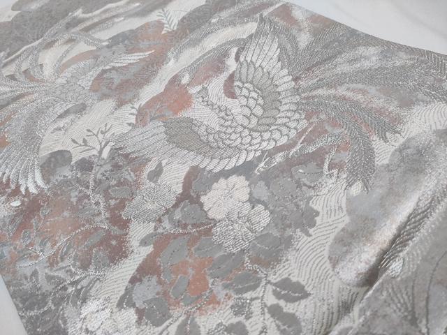 平和屋着物◎六通柄袋帯　彩京錦　鳳凰花文　プラチナ箔二重引　正絹　逸品　CABD1692ha