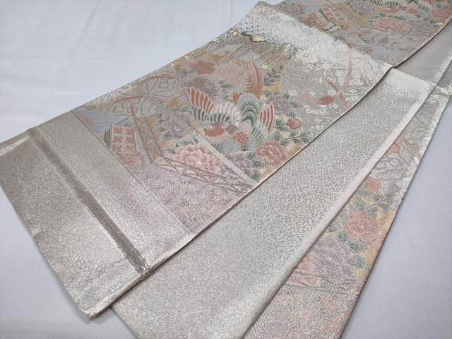 平和屋着物◎佐賀錦　六通柄袋帯　鳳凰花文　正絹　逸品　未使用　CABD1722ha