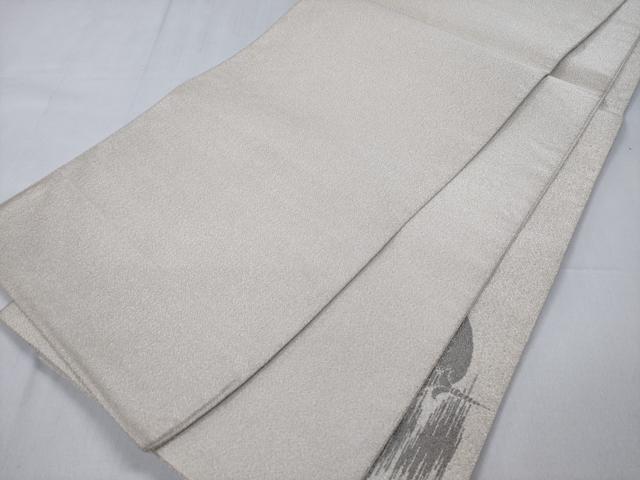 平和屋着物◎太鼓柄袋帯　綴れ　遠山風景松文　銀彩　正絹　逸品　CABD1734ha