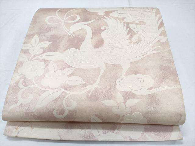 平和屋着物◎六通柄袋帯 鳳凰花唐草文 正絹 逸品 CABD1755ha