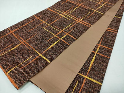 平和屋着物◎全通柄袋帯 和紙織 花尽くし 正絹 逸品 CABD1767ha